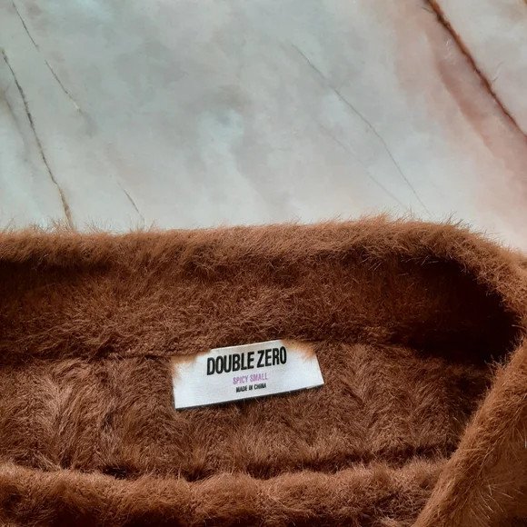 🆕️ Hazelnut Fuzzy Sweater Skirt - Picture 5 of 5